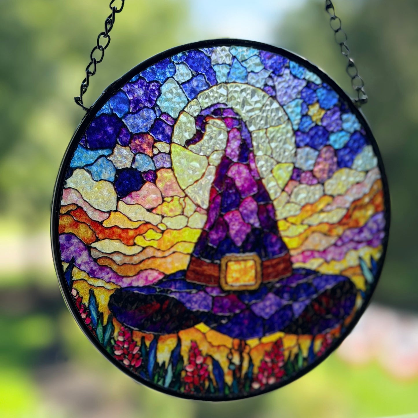 Purple Witch’s Hat Suncatcher