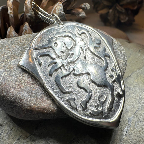 Load image into Gallery viewer, Unicorn of Scotland Medallion Necklace - Handmade in Scotland
