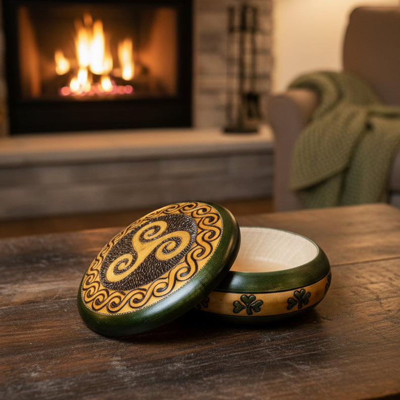 Celtic Celtic Spiral Keepsake Box - Handmade Wooden Box