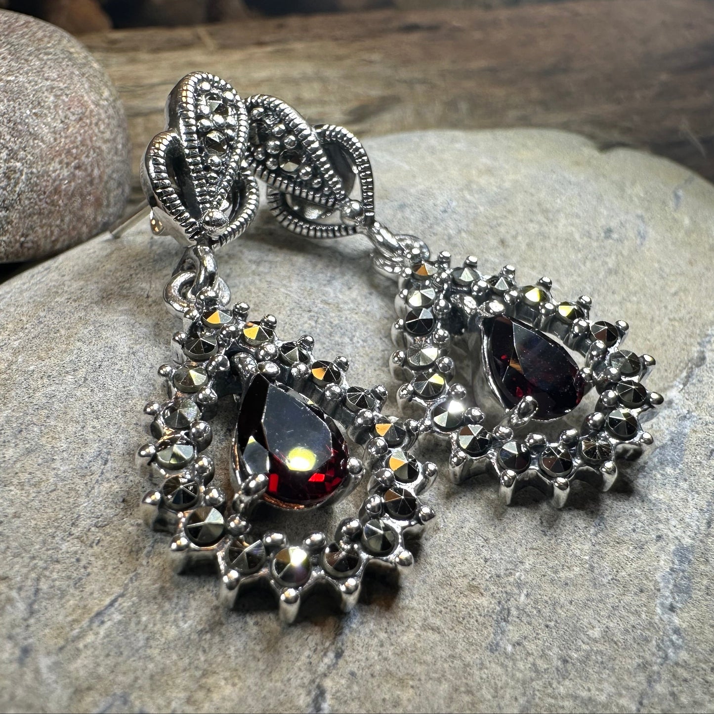 Bebe Marcasite Earrings