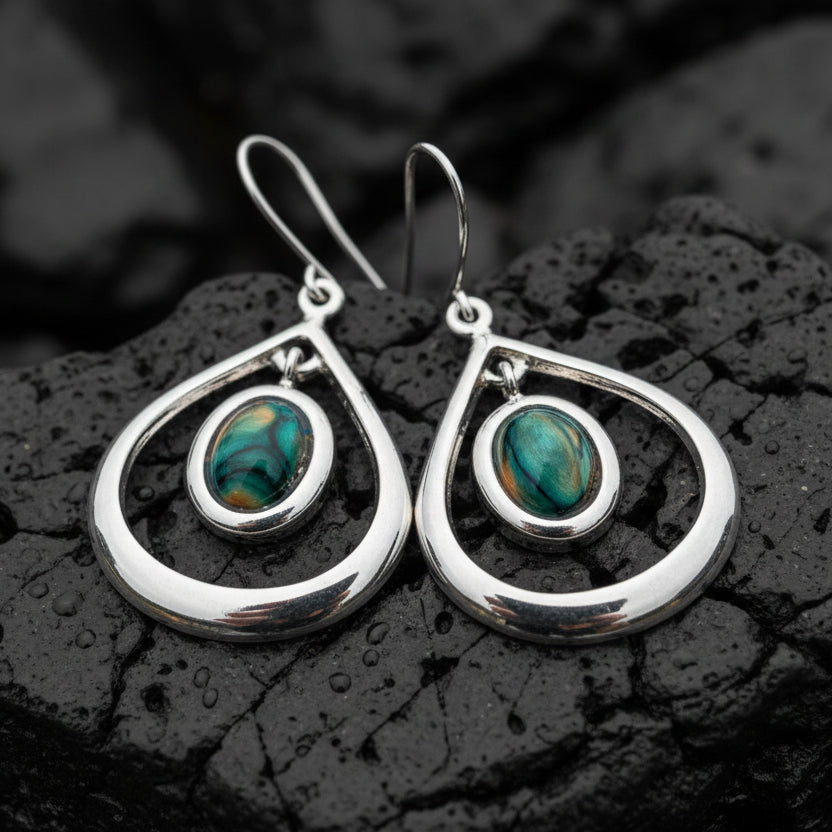 Heathergems Celtic Teardrop Earrings - Handmade in Scotland