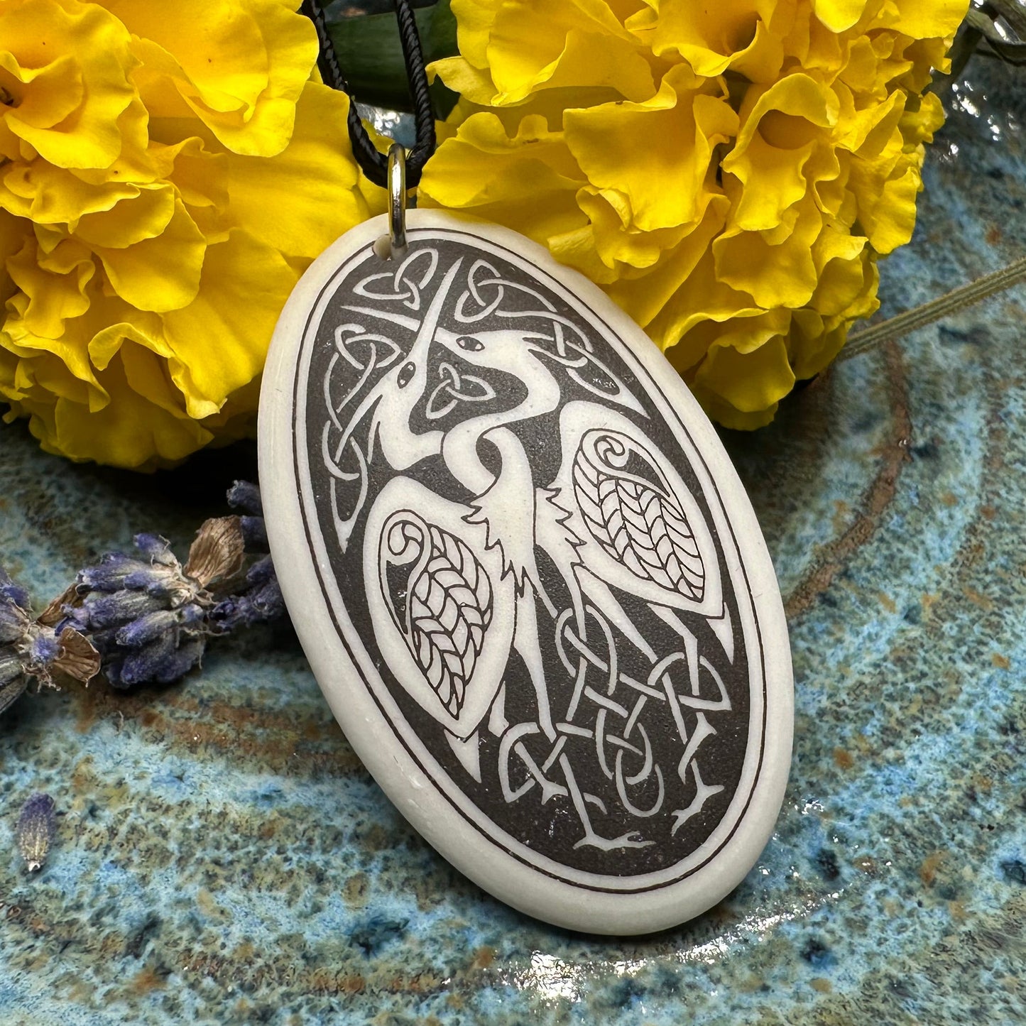 Artisan Celtic Birds Necklace - Handmade in the U.S.A.