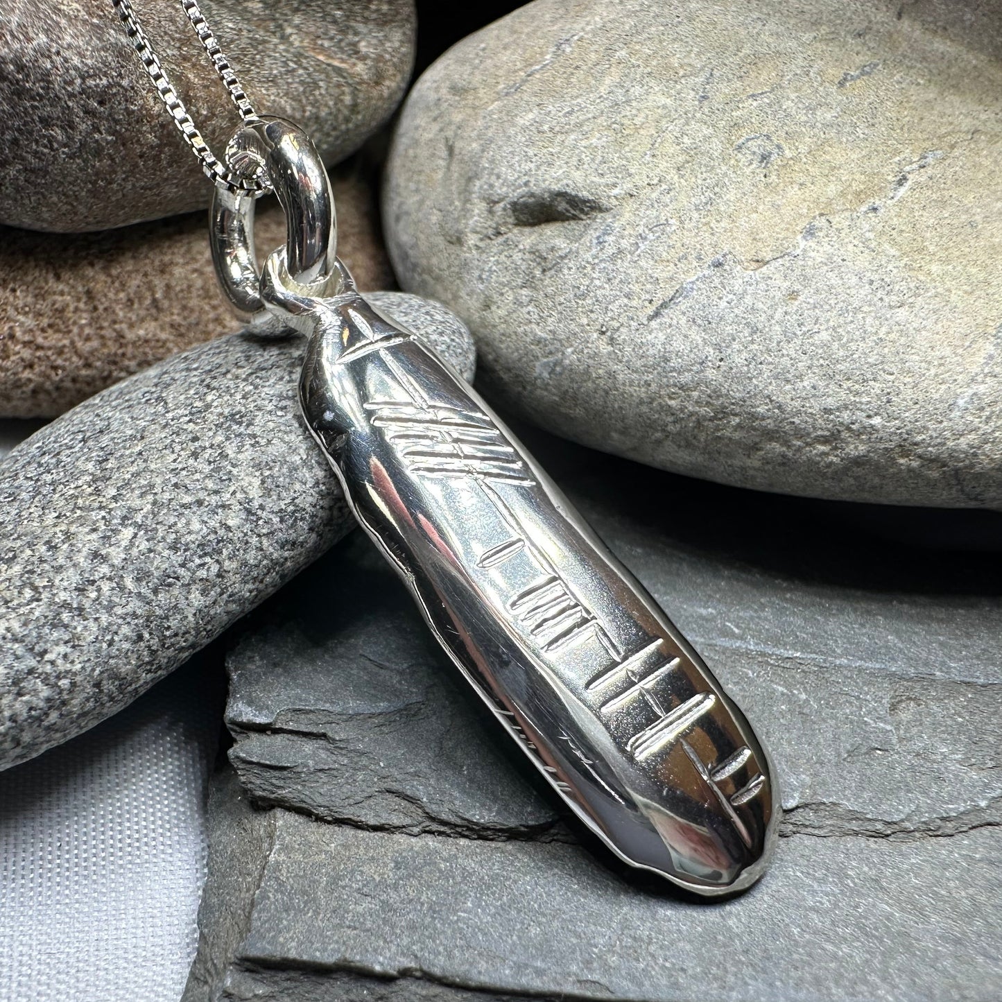Gaelic Warrior Ogham Necklace - Made in Ireland