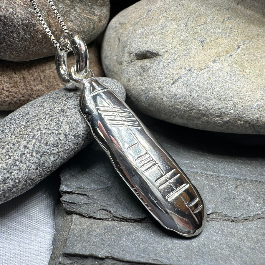 Gaelic Warrior Ogham Necklace - Made in Ireland