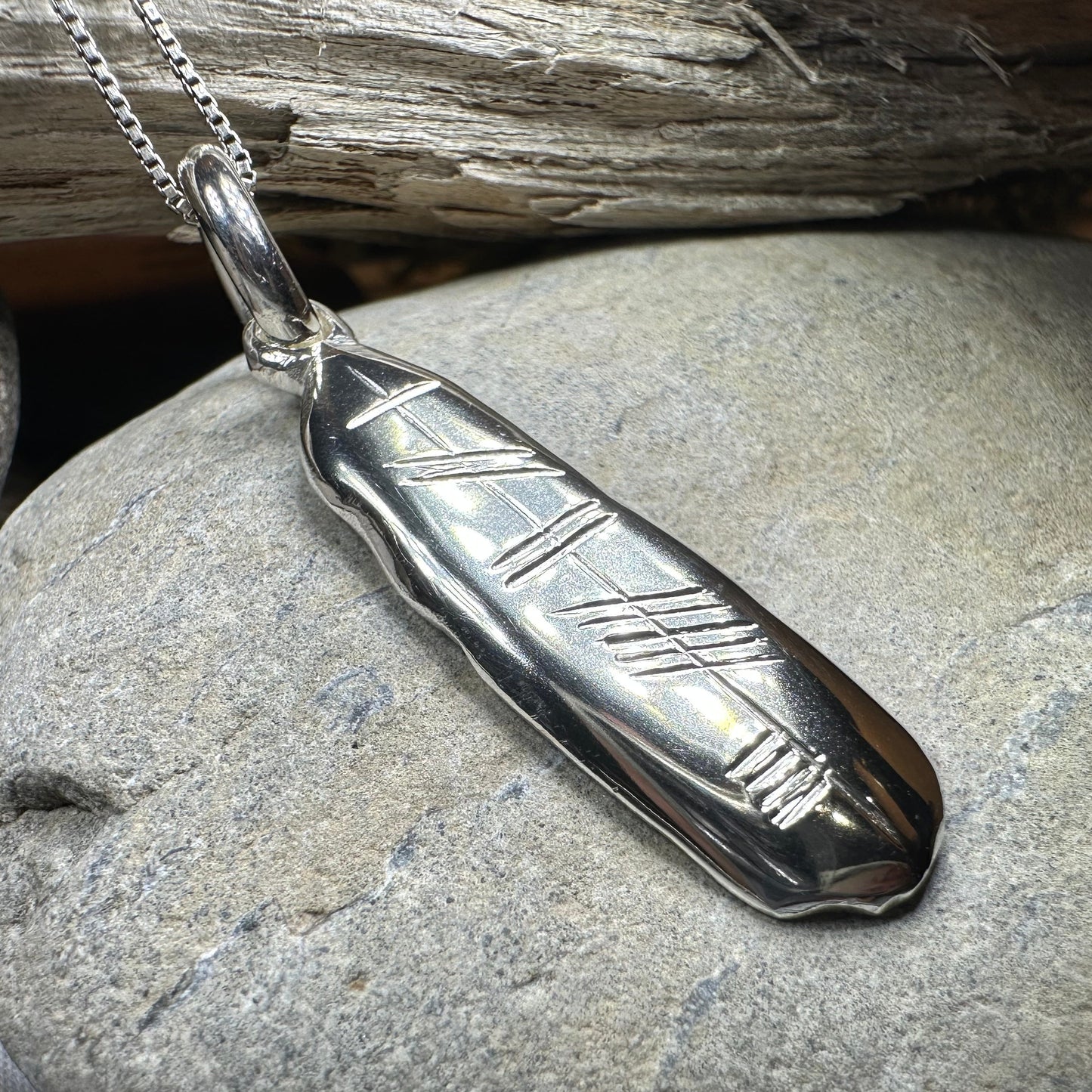 Gaelic Brave Ogham Necklace - Made in Ireland