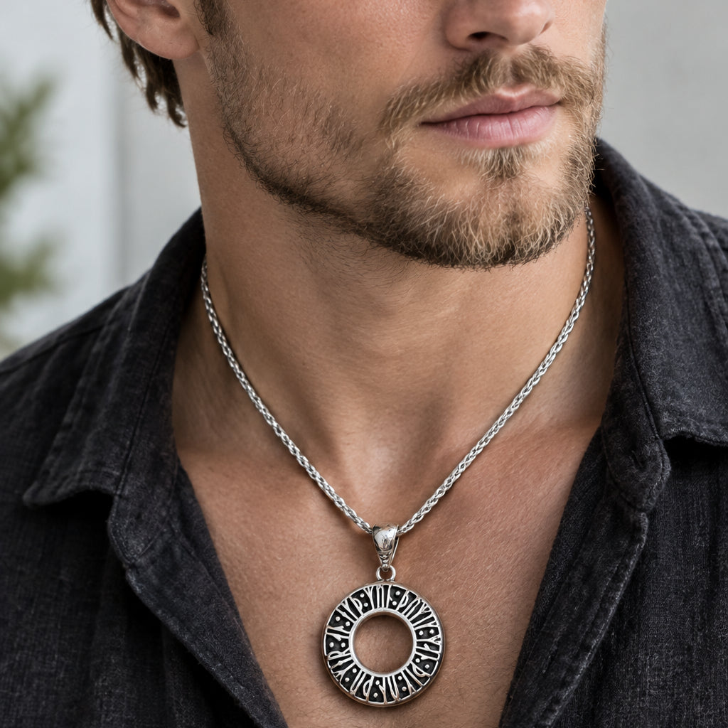 "Remember Me” Norse Runes Necklace in Sterling Silver