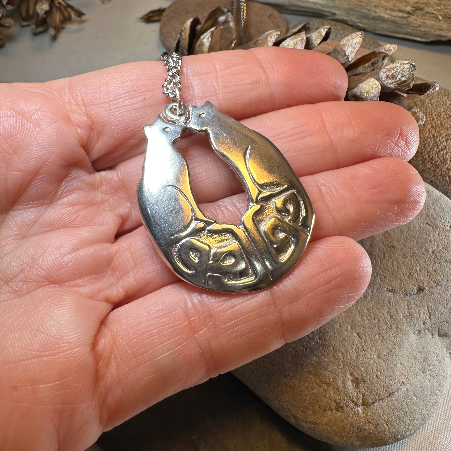 Celtic Cats Necklace - Handmade in Scotland — view 5