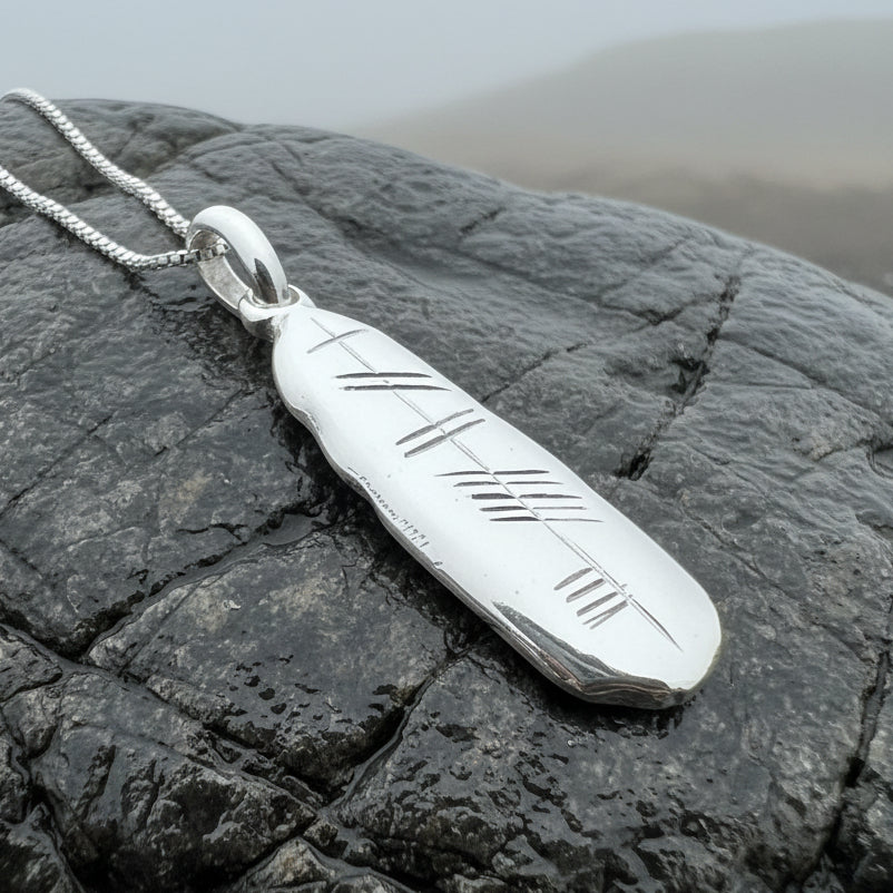 Gaelic Brave Ogham Necklace - Made in Ireland