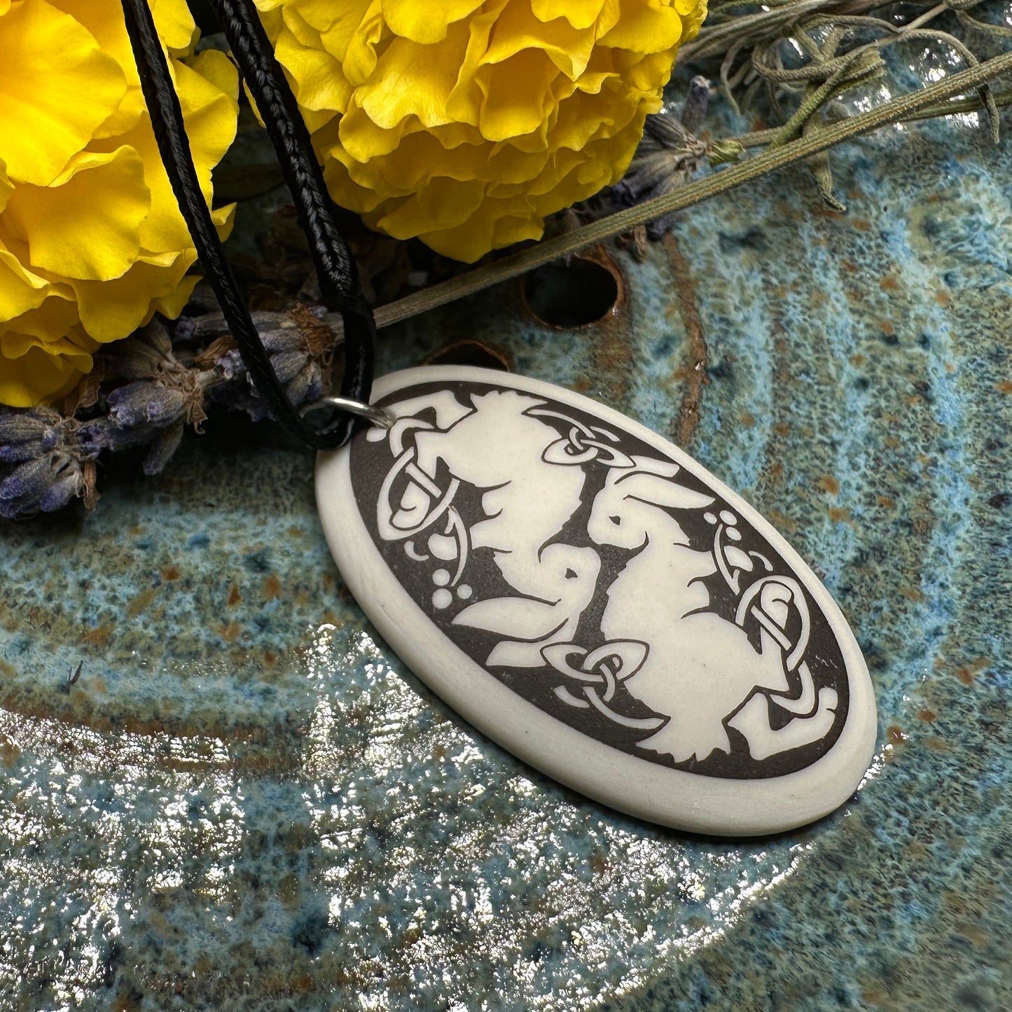 Artisan Celtic Rabbit Necklace - Handmade in the U.S.A.