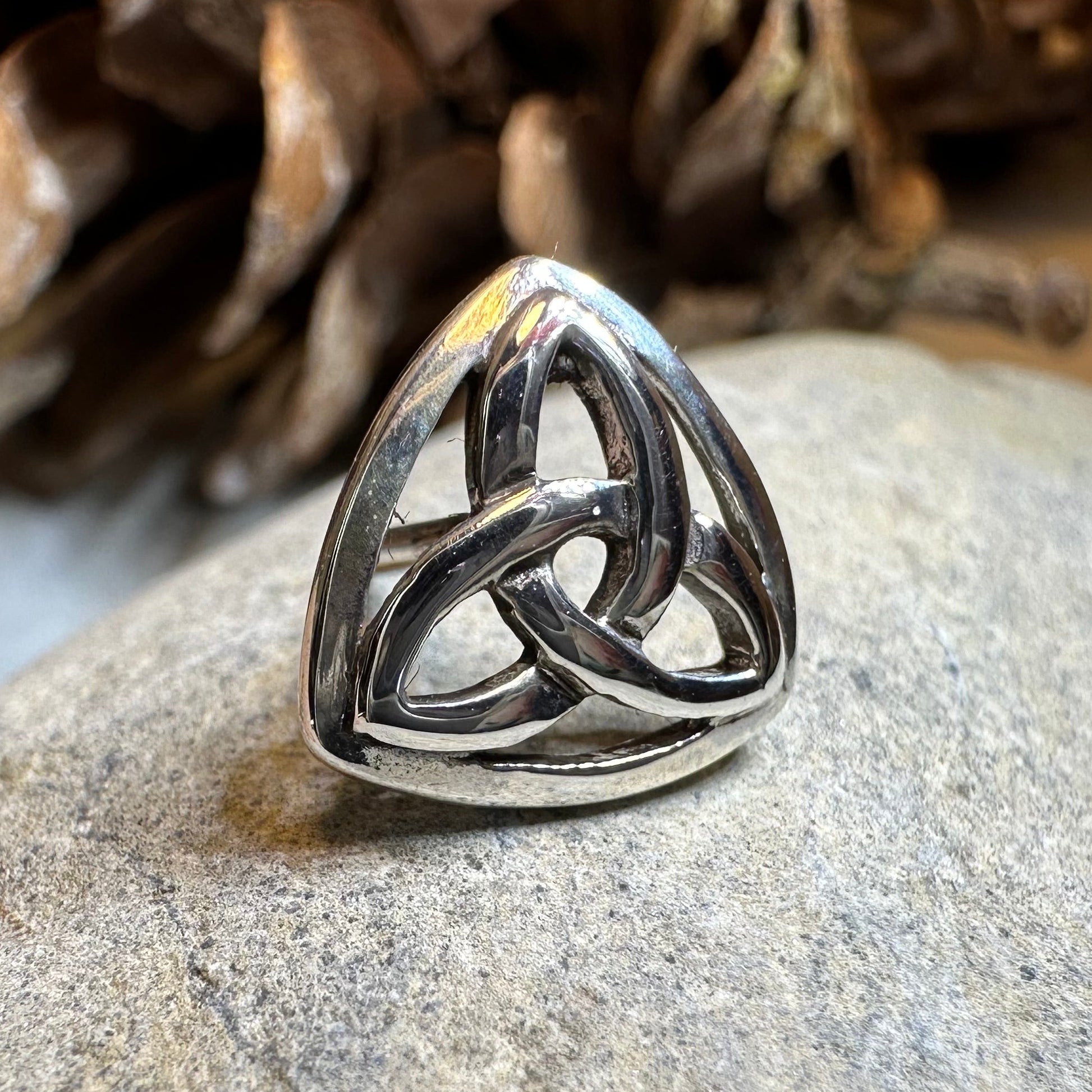 Celtic Trinity Knot Lapel Pin in Sterling Silver — view 17