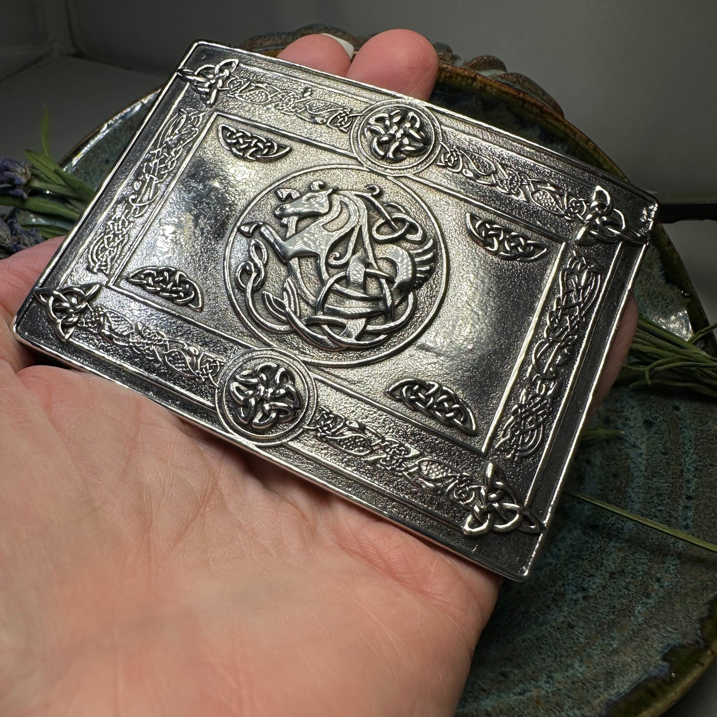 Kelpie Celtic Kilt Belt Buckle - Handmade in Scotland