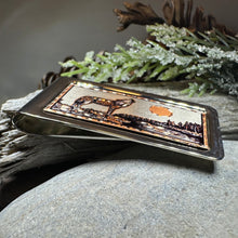 Load image into Gallery viewer, Howling Wolf Copper Money Clip
