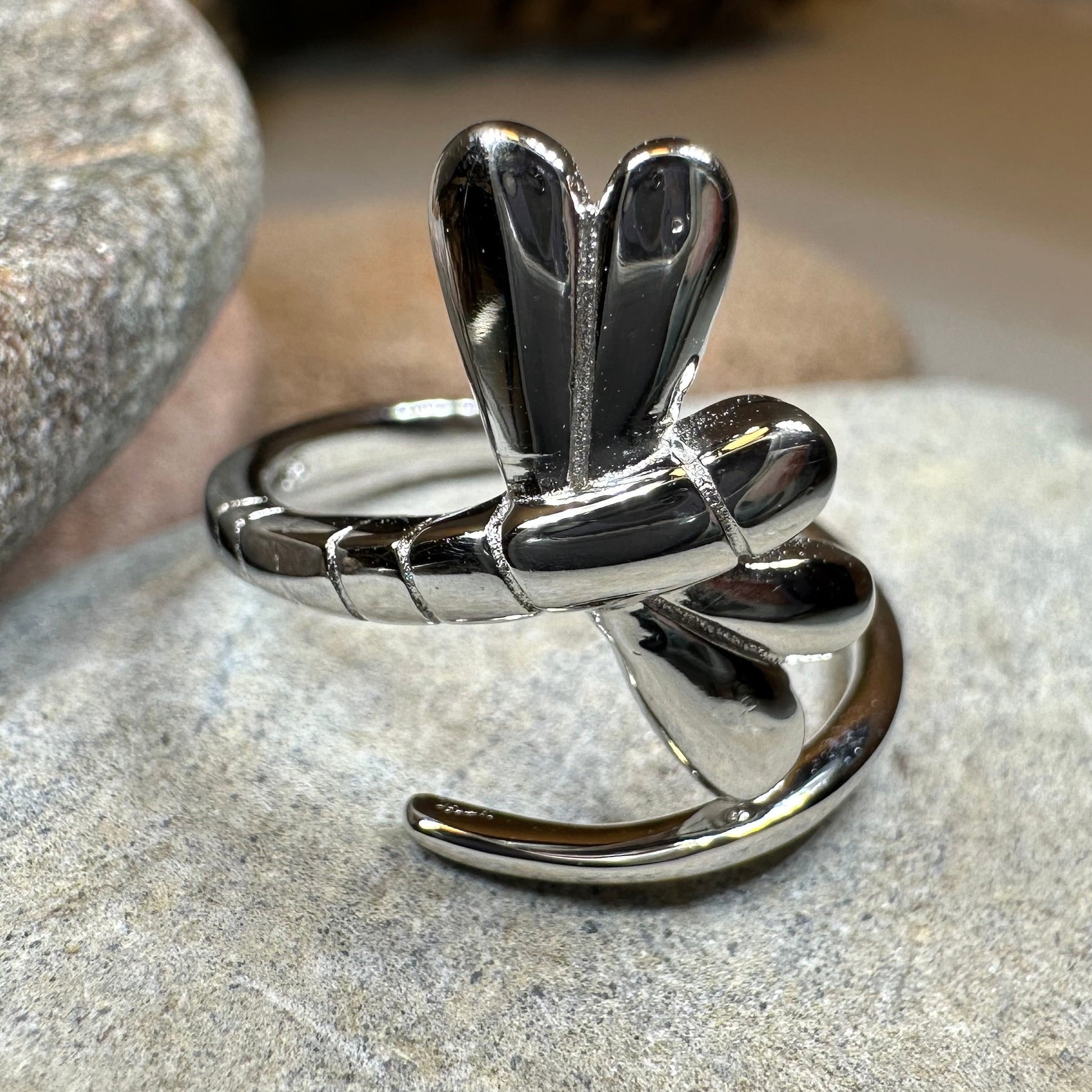 Dragonfly Wrap Ring in Sterling Silver — view 3
