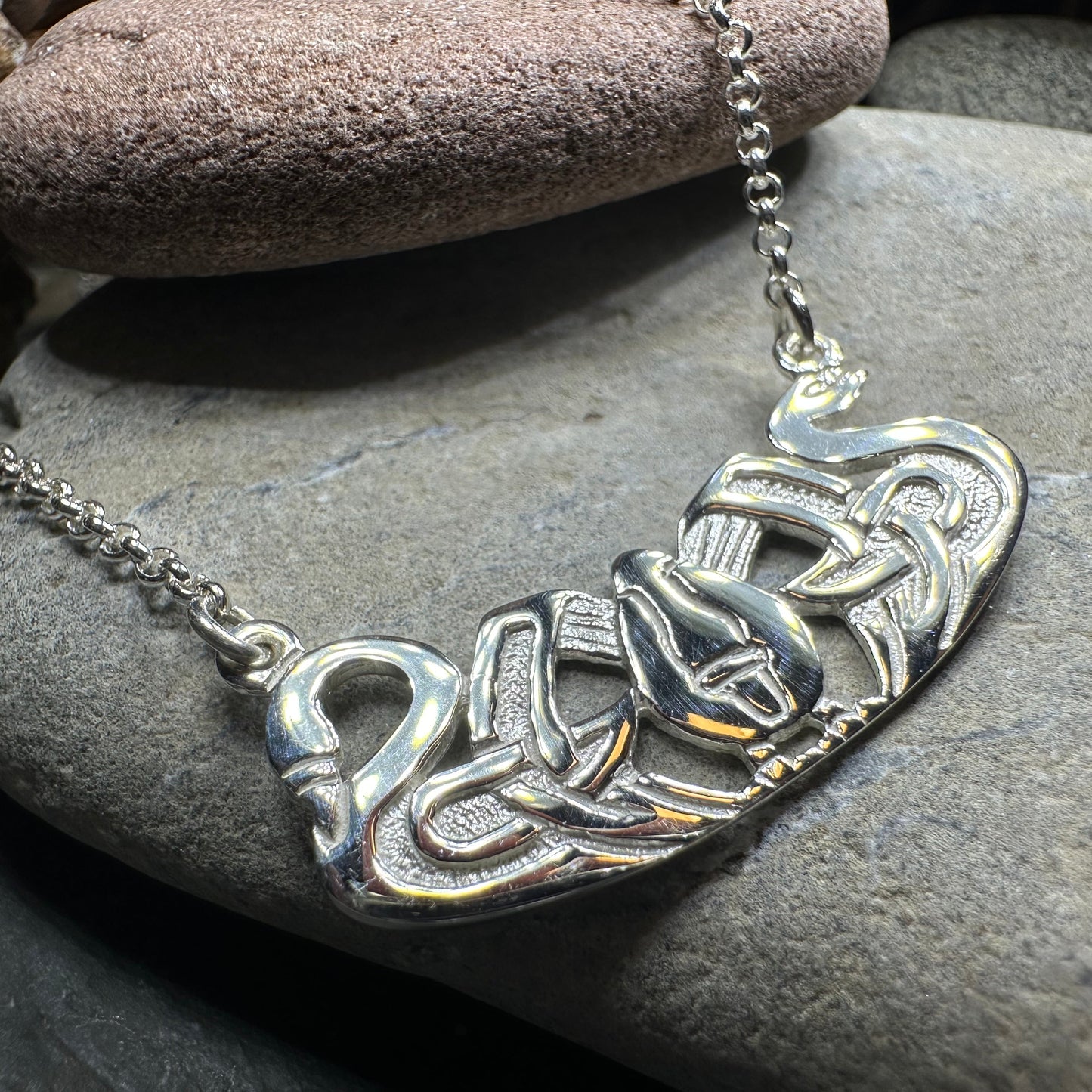 Norse Three Nornes Swan Necklace - Handmade in Scotland