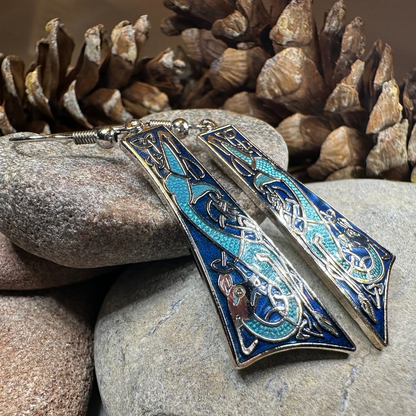 Dorcha Celtic Dragon Earrings