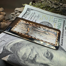 Load image into Gallery viewer, Golfer Copper Money Clip
