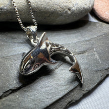 Load image into Gallery viewer, Celtic Shark Necklace
