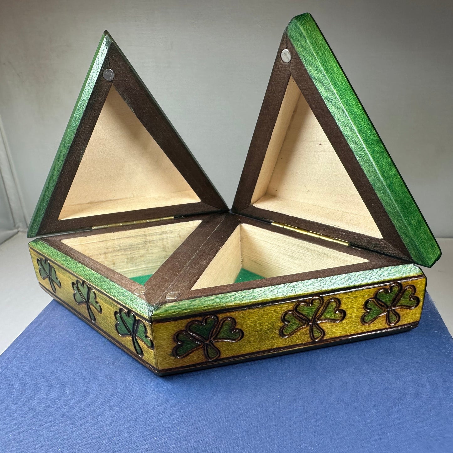 Celtic Double Trinity Knot Keepsake Box - Handmade Wooden Box