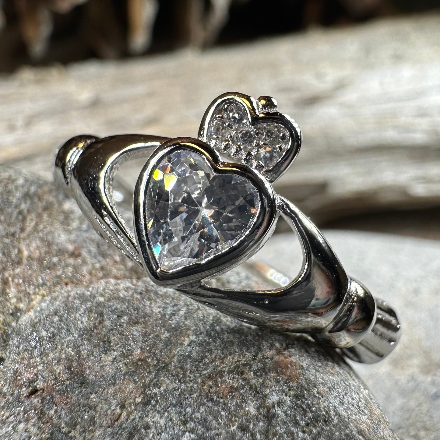 Debutante Irish Claddagh Ring in Sterling Silver