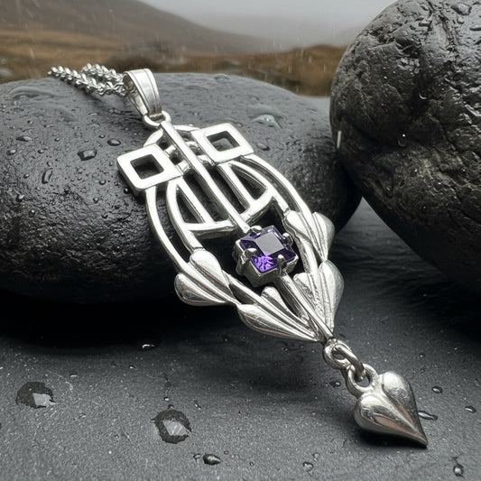 Scottish Mackintosh Thistle Necklace - Handmade in Scotland