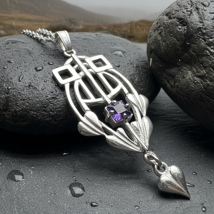 Scottish Mackintosh Thistle Necklace - Handmade in Scotland
