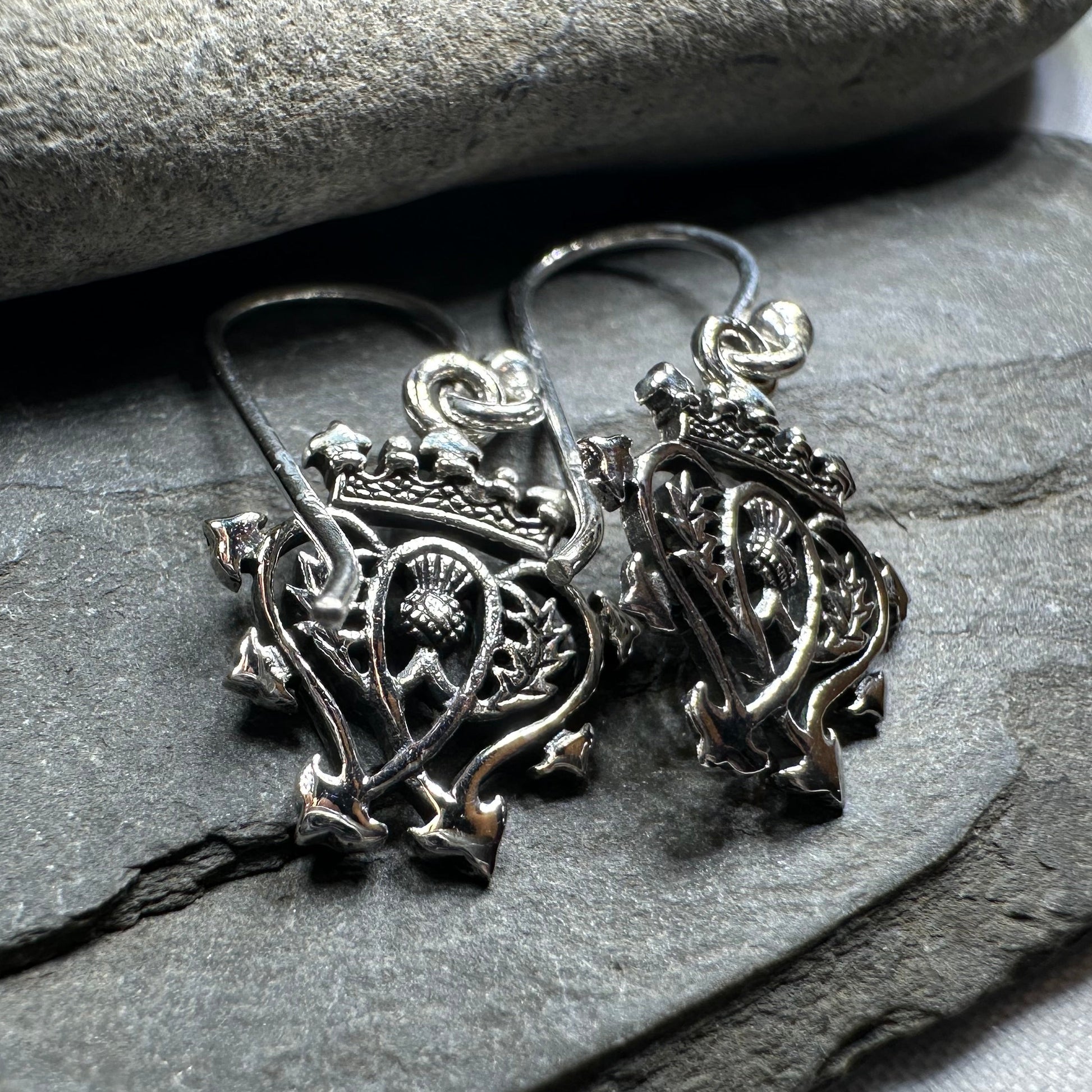 Elegance Scottish Luckenbooth Earrings in Sterling Silver — view 10