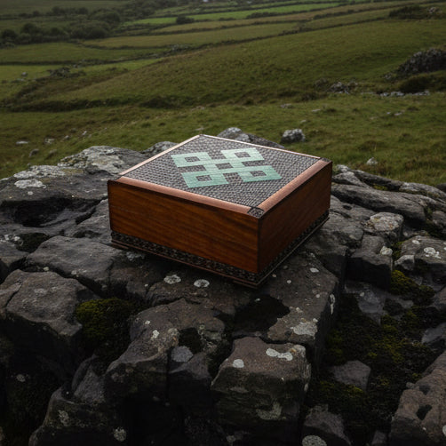 Celtic Four Corner Knot Keepsake Box - Handmade Wooden Box