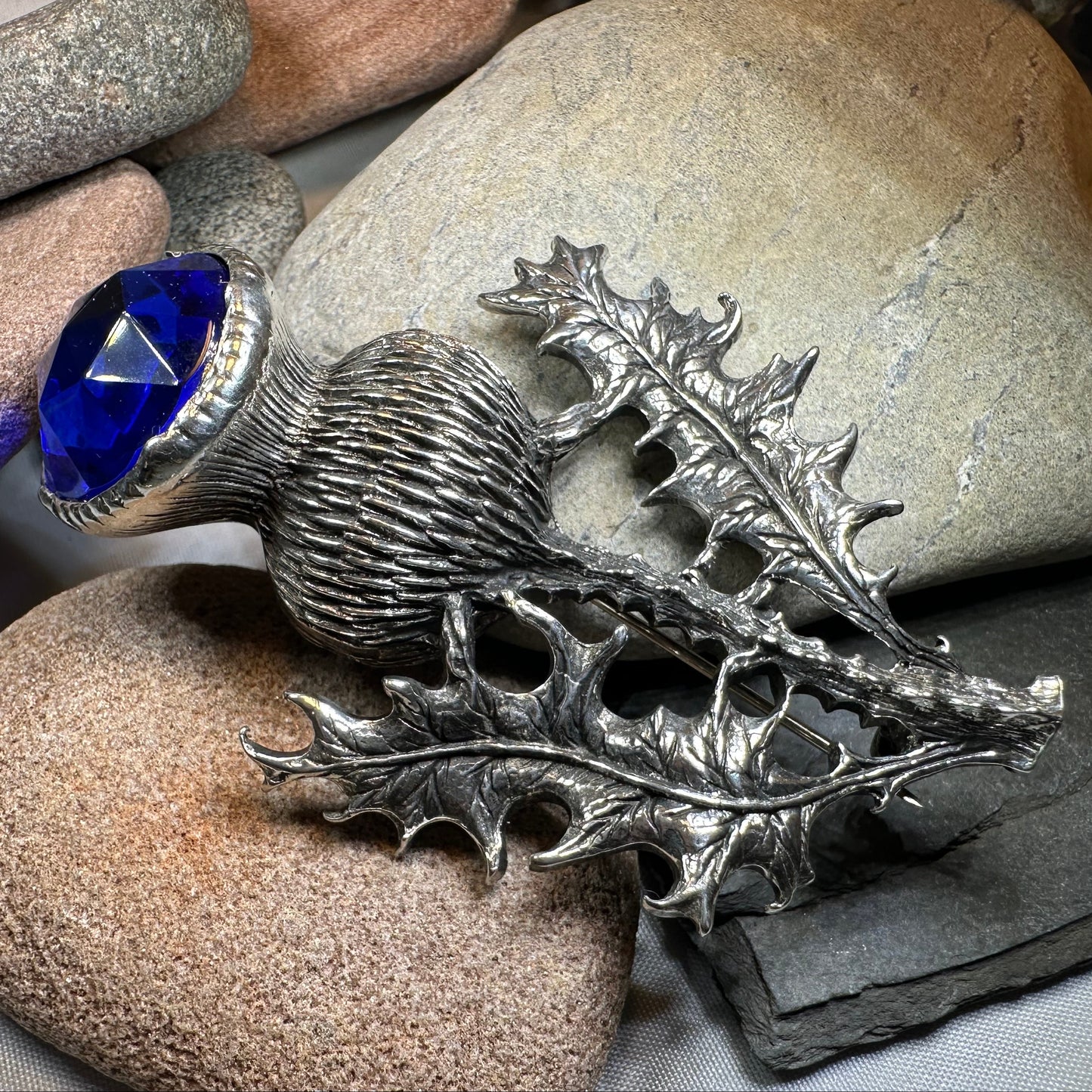 Bold Scottish Thistle Brooch — view 7