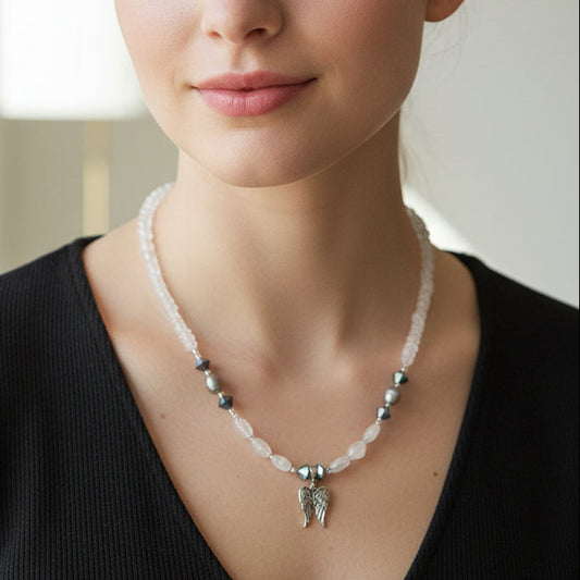 Moonstone Angel Necklace