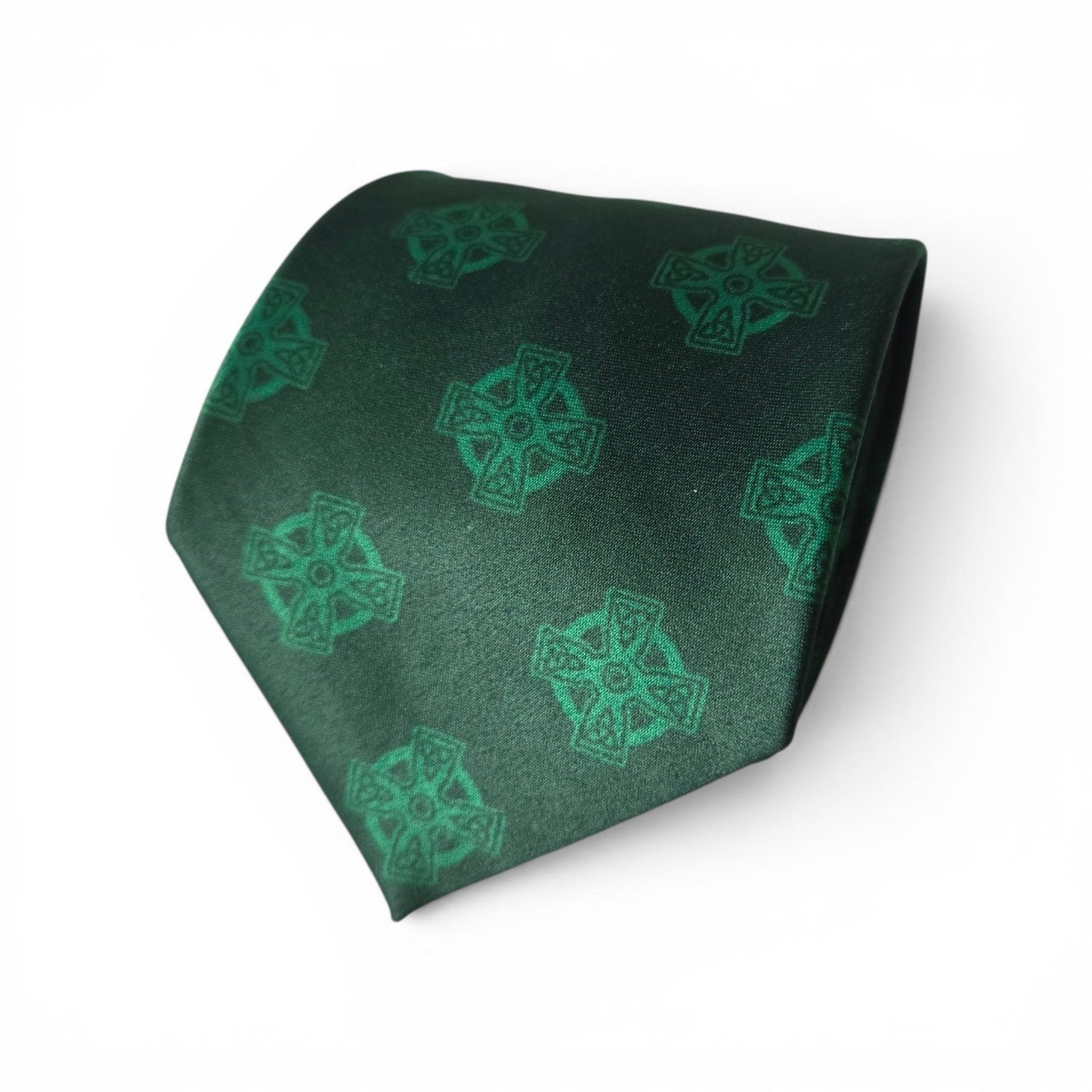 Emerald Green Celtic Cross Necktie
