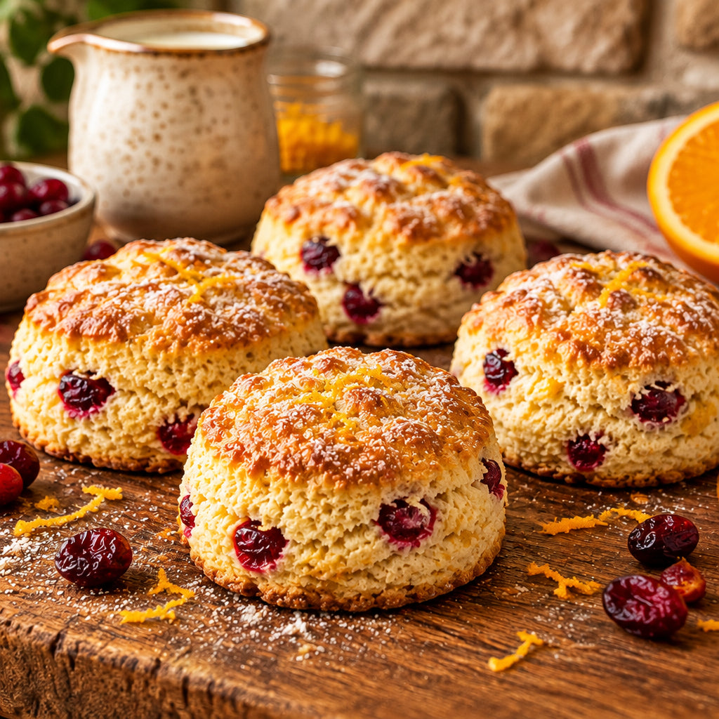 Cranberry Orange Zest Buttermilk Scones