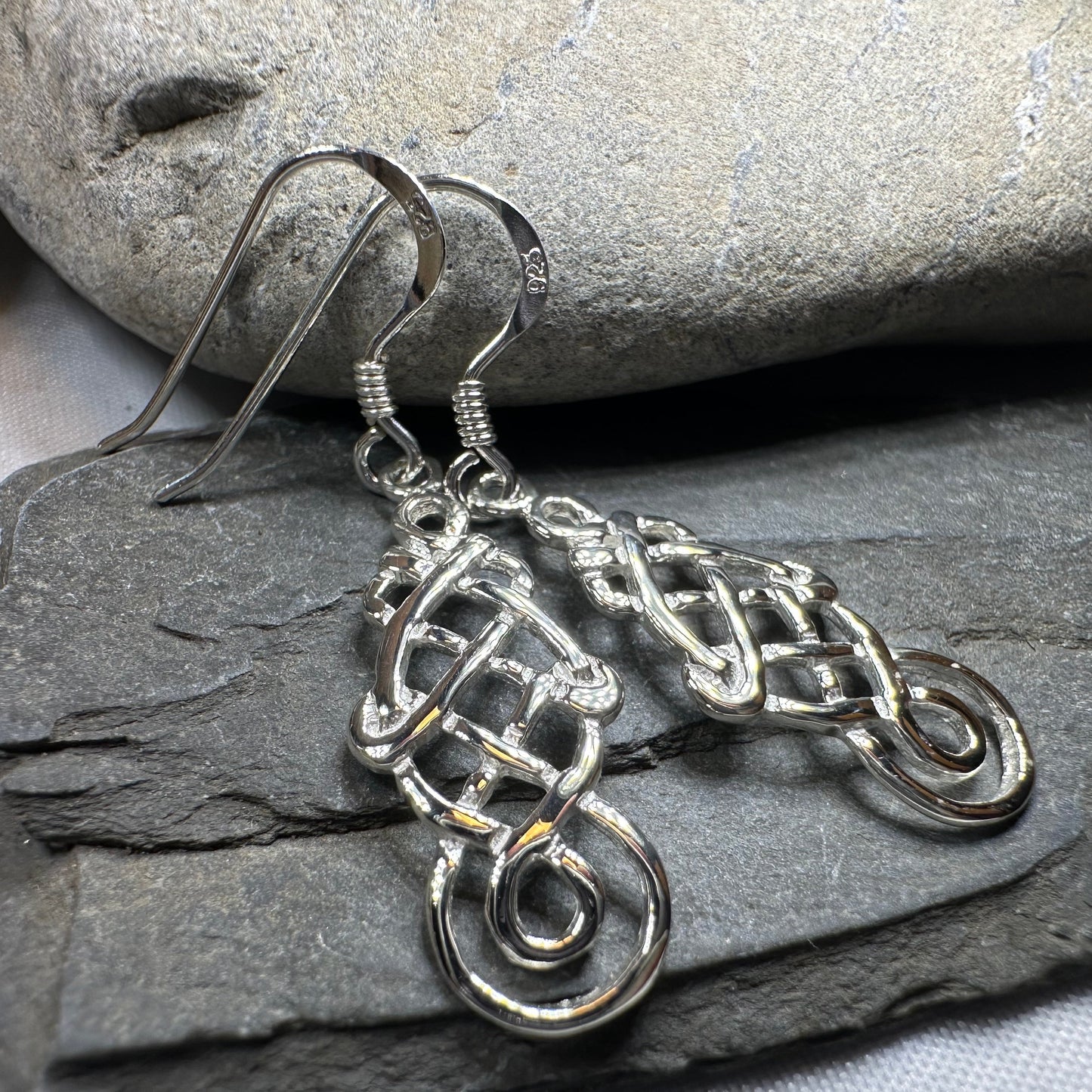 Iorna Celtic Knot Earrings in Sterling Silver