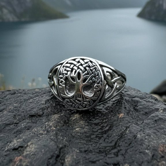 Lorna Celtic Tree of Life Ring in Sterling Silver — view 8