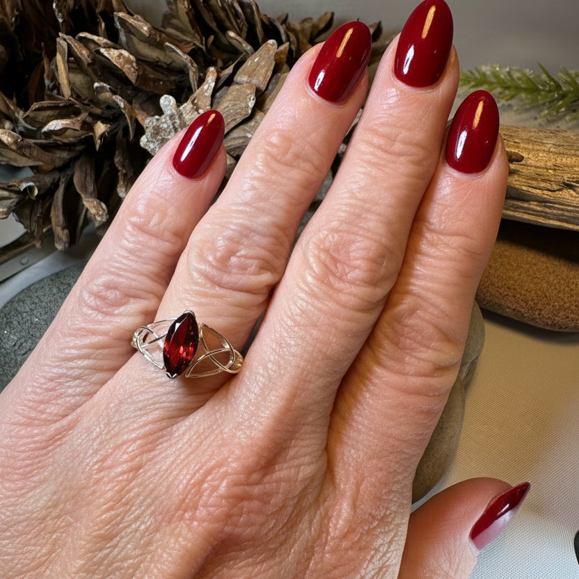 Millicent Celtic Trinity Knot Ring — view 6