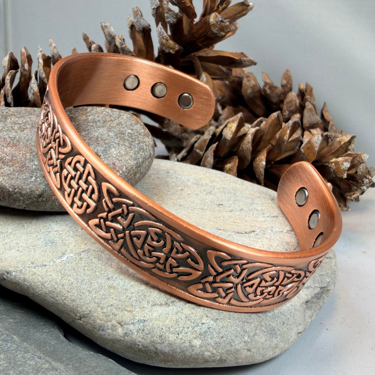 Shield Knot Celtic Copper Cuff Bracelet