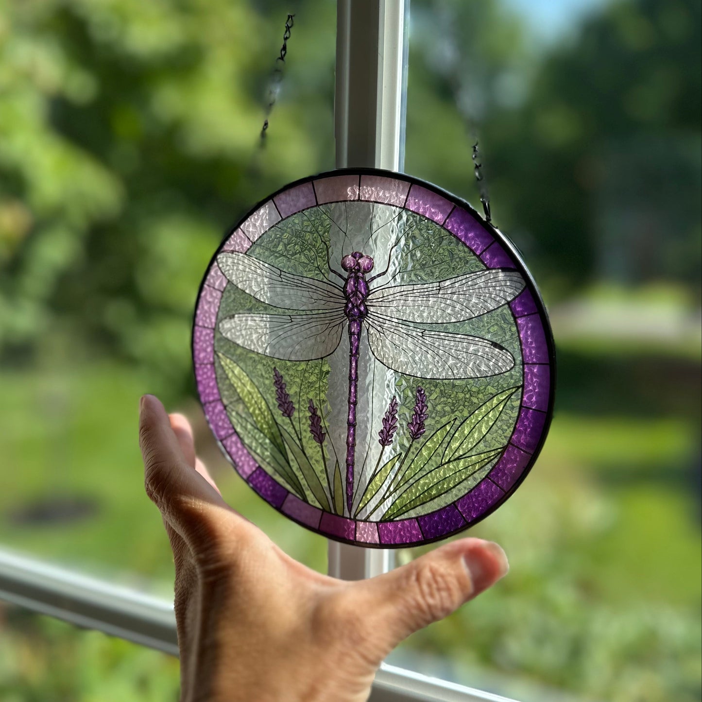 Lavender Dragonfly Suncatcher