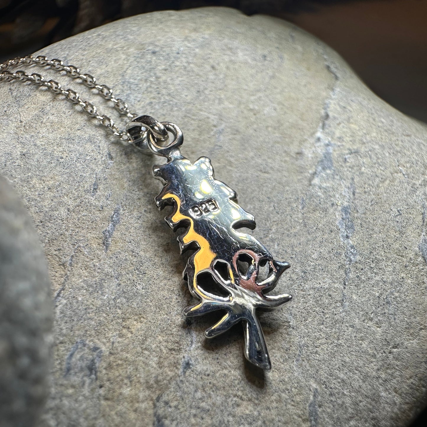 Highland Scottish Heather Necklace in Sterling Silver — view 7