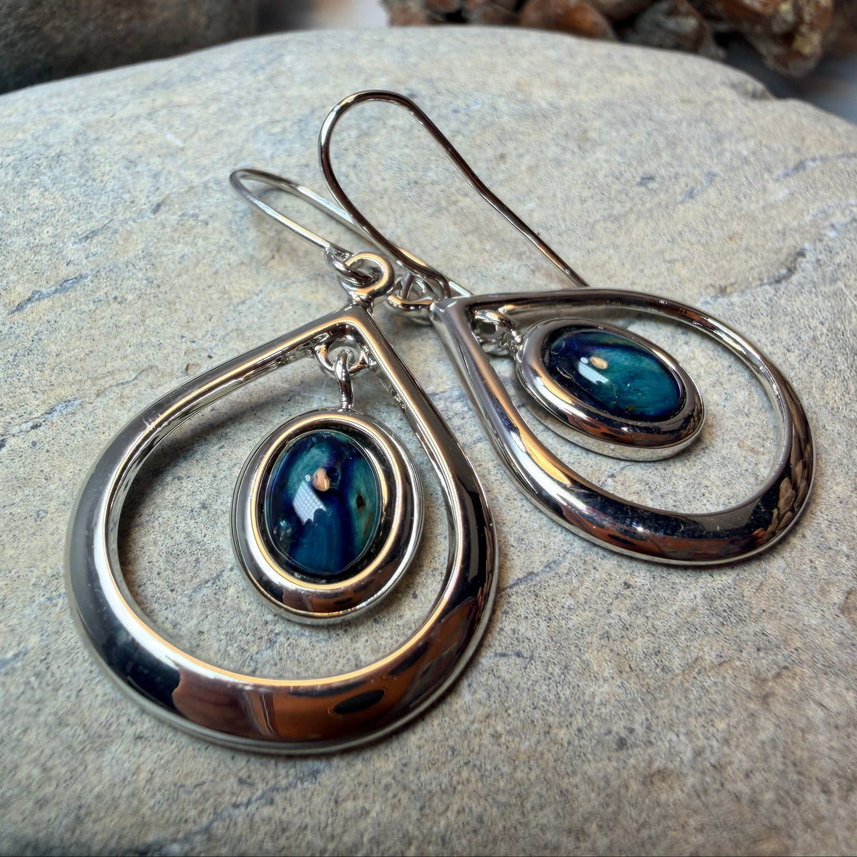 Heathergems Celtic Teardrop Earrings - Handmade in Scotland