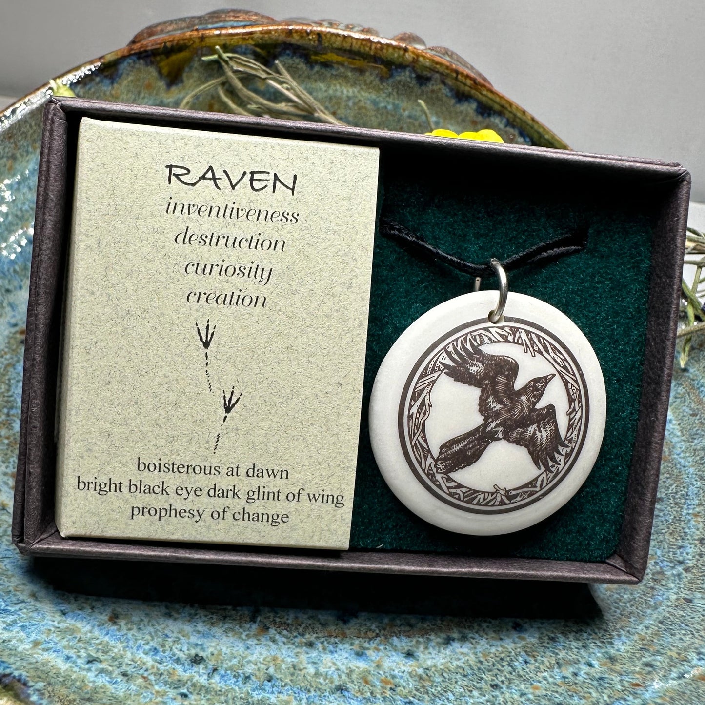 Artisan Raven Necklace - Handmade in the U.S.A.