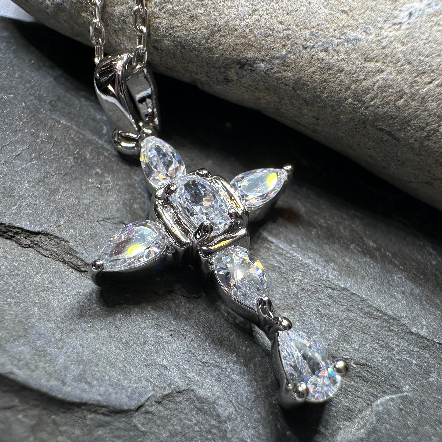 Clarice Celtic Cross Necklace in silver