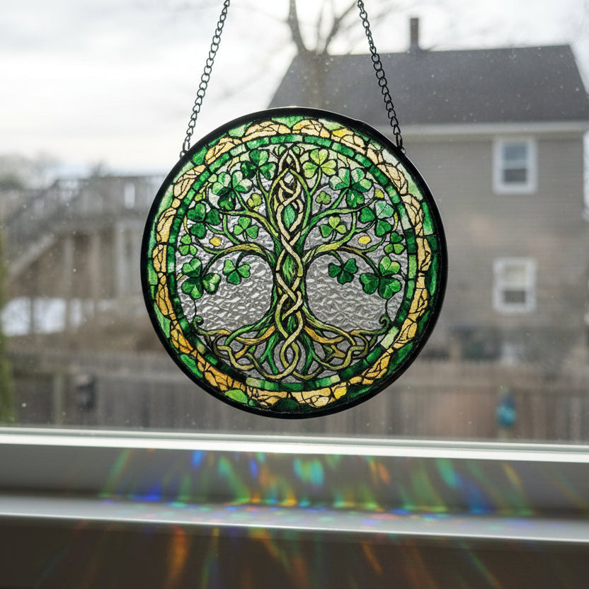 Ireland's Tree of Life Stained Glass Gift