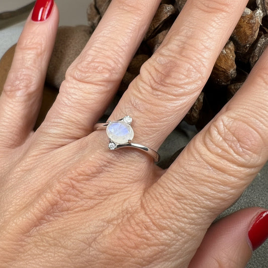 Lysandra Moonstone Ring — view 4