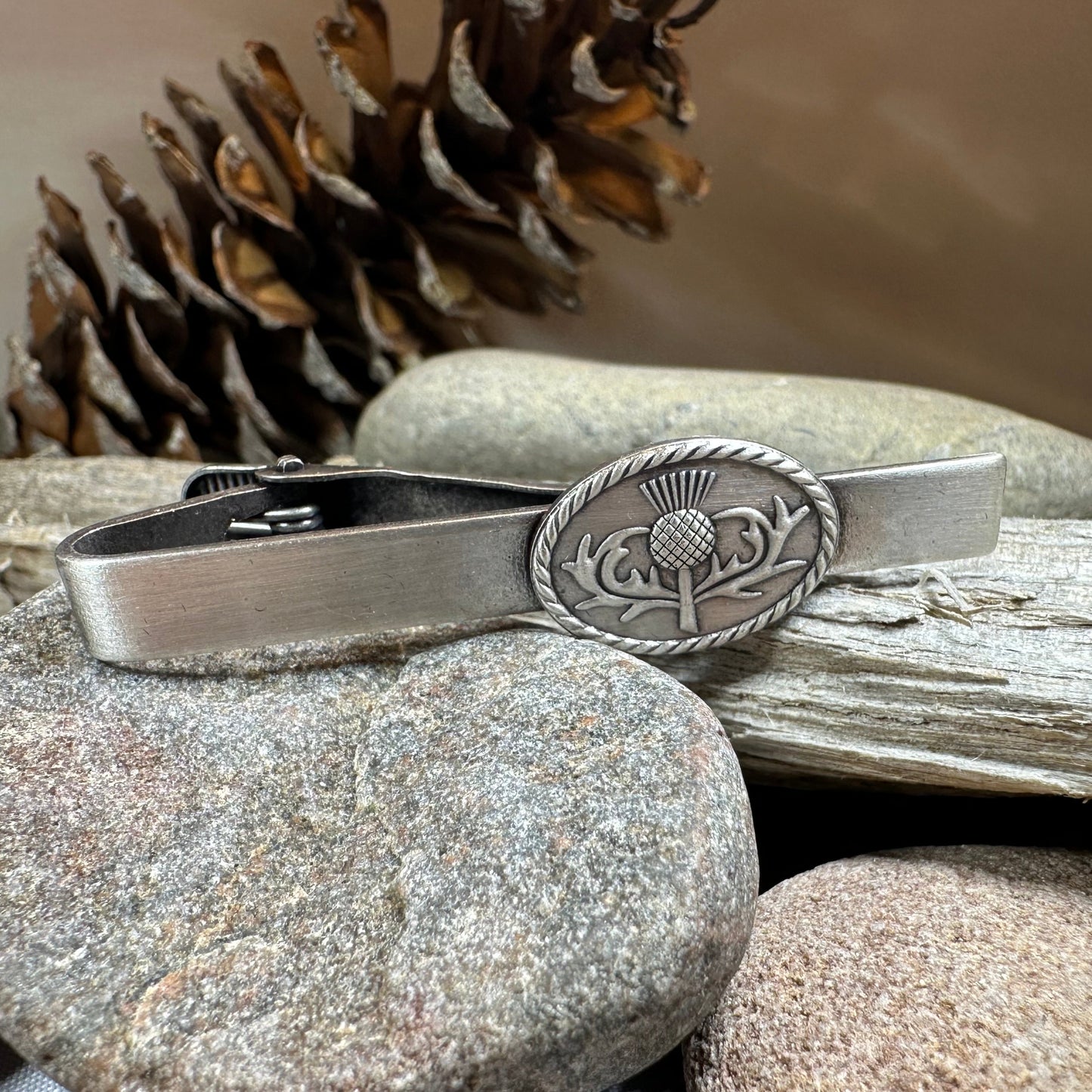 Celtic Thistle Tie Bar — view 3