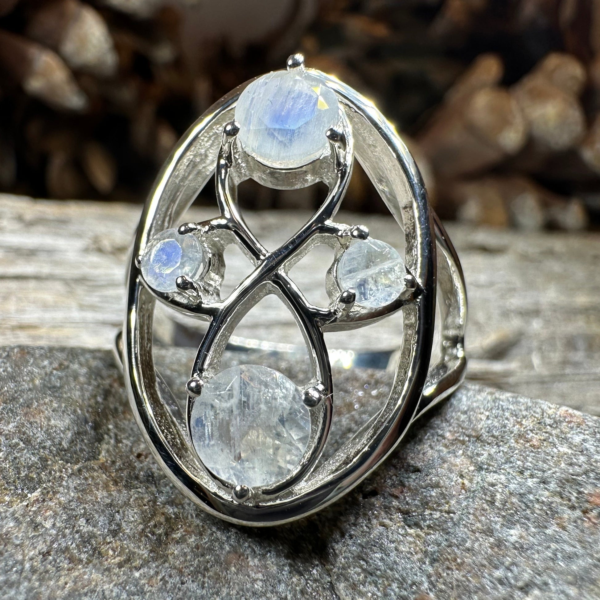 Moonstone Infinity Ring — view 5