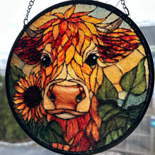 Load image into Gallery viewer, Sweet Highland Cow Suncatcher
