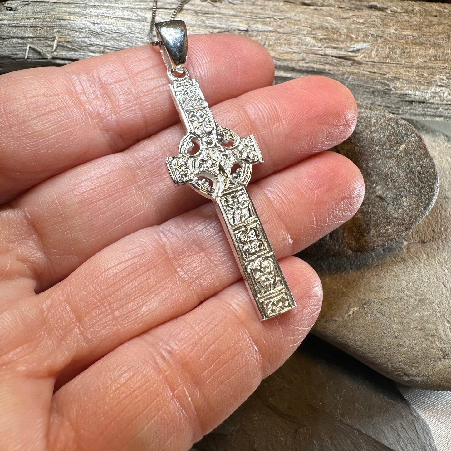 Artisan Irish Durrow Cross Necklace - Handmade in Ireland