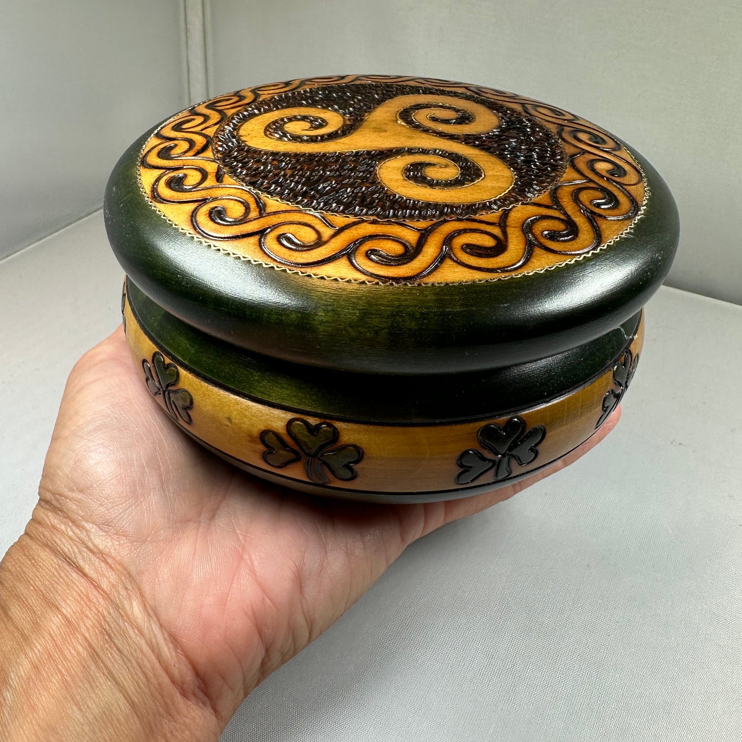 Celtic Celtic Spiral Keepsake Box - Handmade Wooden Box