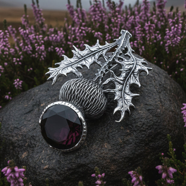 Bold Scottish Thistle Brooch — view 9