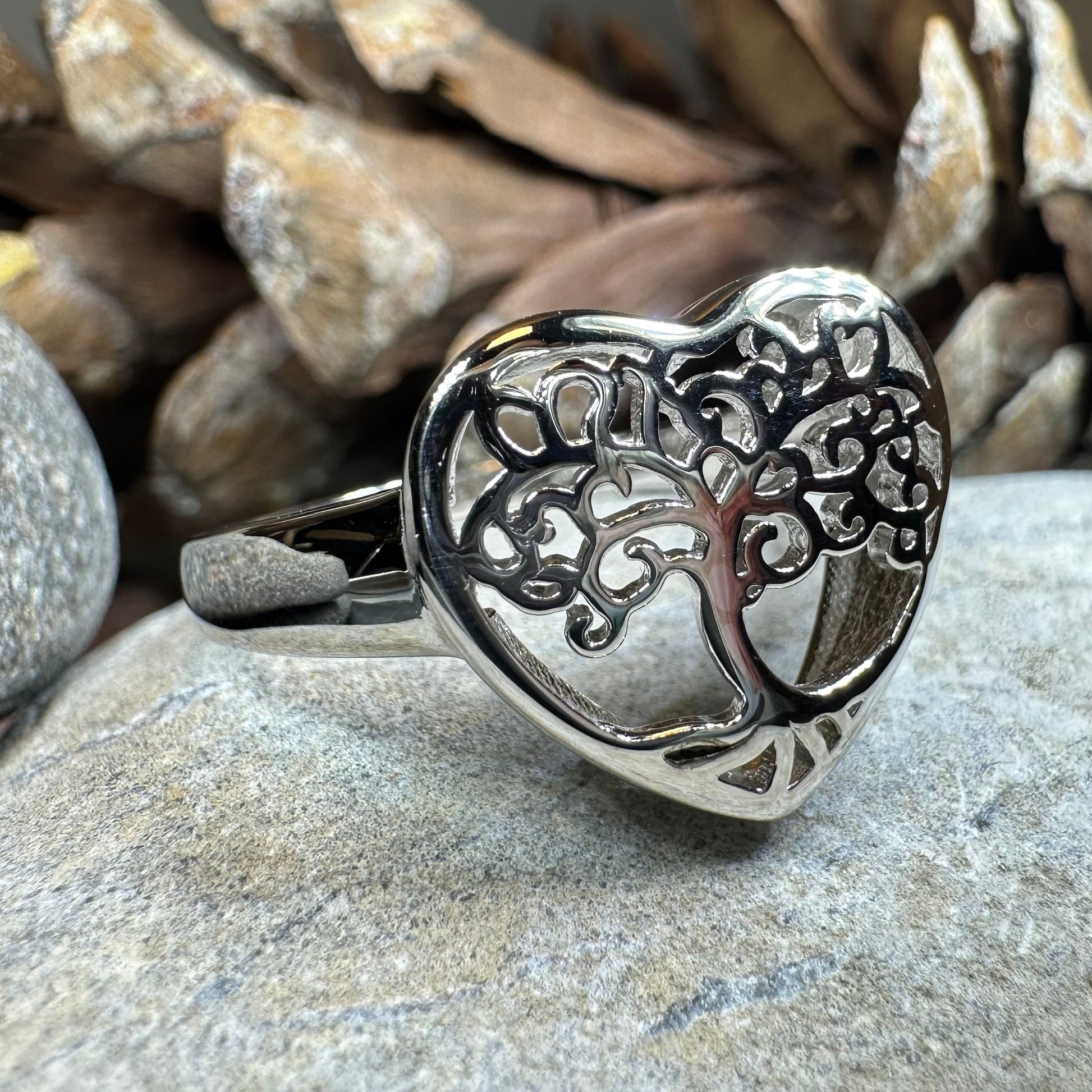 Heart Tree of Life Ring — view 2