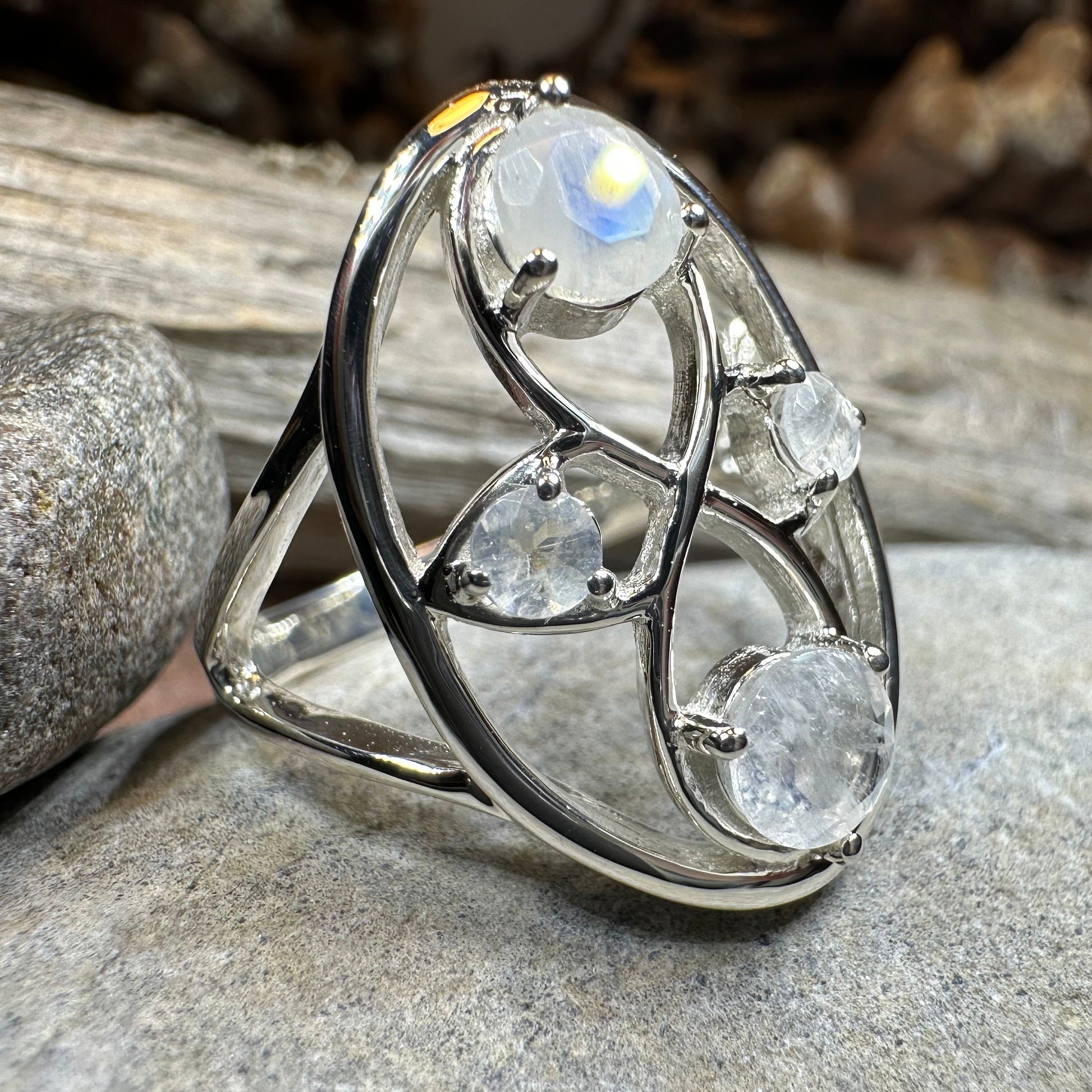 Moonstone Infinity Ring — view 4